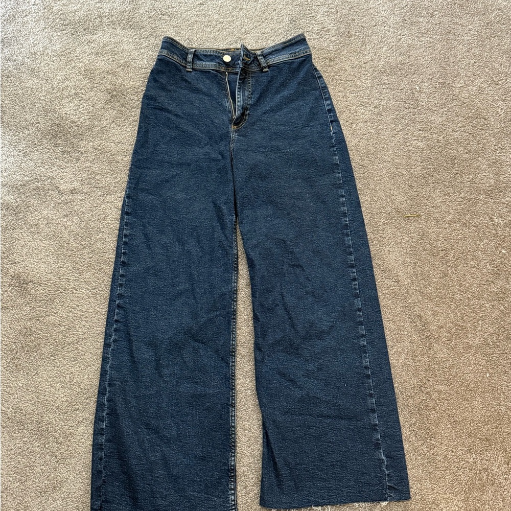 Mango Dark Blue Flare Jeans